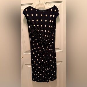 Size 14 Lauren Ralph Lauren Black and White Polka Dot Dress